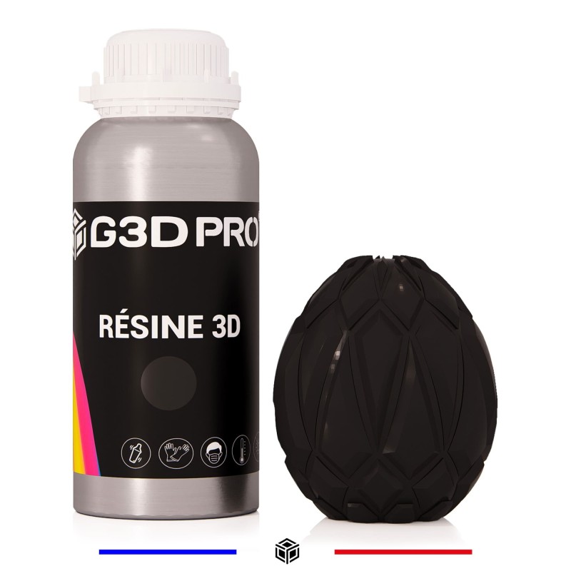 Résine 3D G3D PRO® Standard Noir 500g Résine 3D G3D PRO® Standard Noir 500g