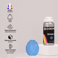 Résine 3D Translucide Bleu 500g