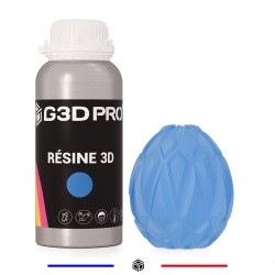 Résine 3D G3D PRO® Standard Translucide Bleu 500g