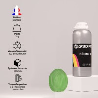 Résine 3D Standard Translucide Vert 1kg