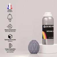 Résine 3D G3D PRO® Standard Gris 1kg