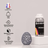 Résine 3D Lavable à l'eau Gris
