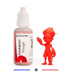 Pigment G3D PRO® pour Résine 3D 10g Rouge