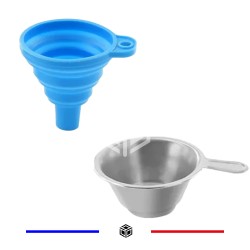 Pack Tasse de filtre en métal et entonnoir en silicone pour Résine 3D