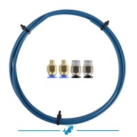 Pack 2 Connecteurs pneumatiques PC4-M6 et  2 PC4-M10 Tube PTFE 1.75mm Capricorn® 1,9x4mm Bleu 1m