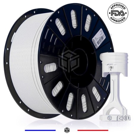 Filament 3D PETG-FS G3D PRO 3 Kg Blanc 1.75 mm