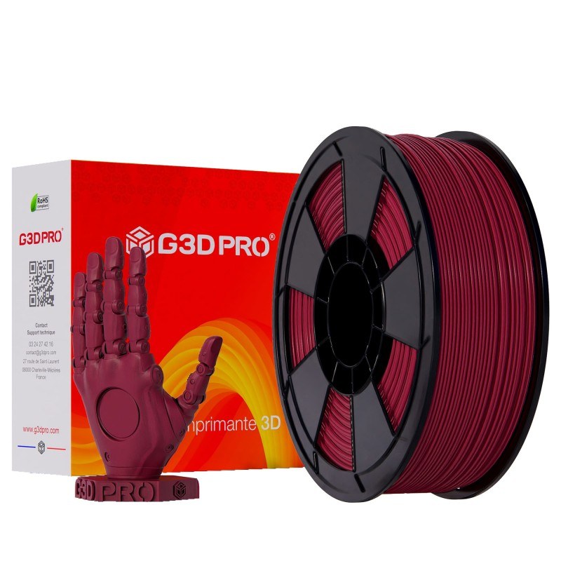 Fil 3D ABS 1 Kg 1.75 mm Dark Rouge
