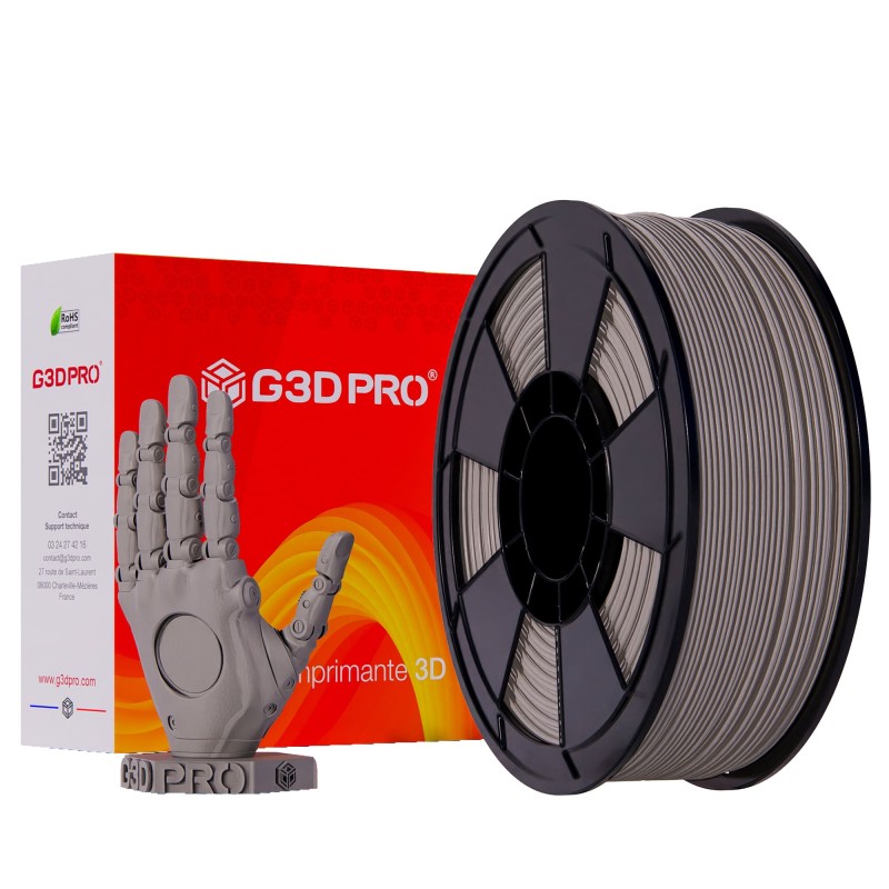 Fil 3D ABS 1 Kg 2.85 mm Gris