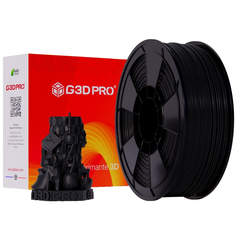 Fil 3D 1 Kg PLA 2.85 mm Noir