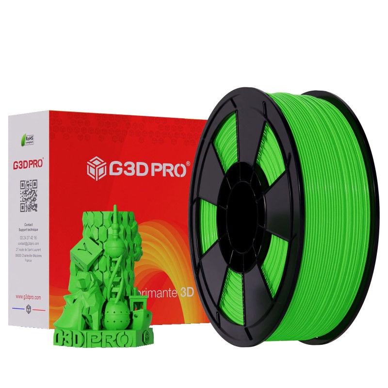 Filament 3D PLA Fluorescent 1kg Vert 1.75 mm