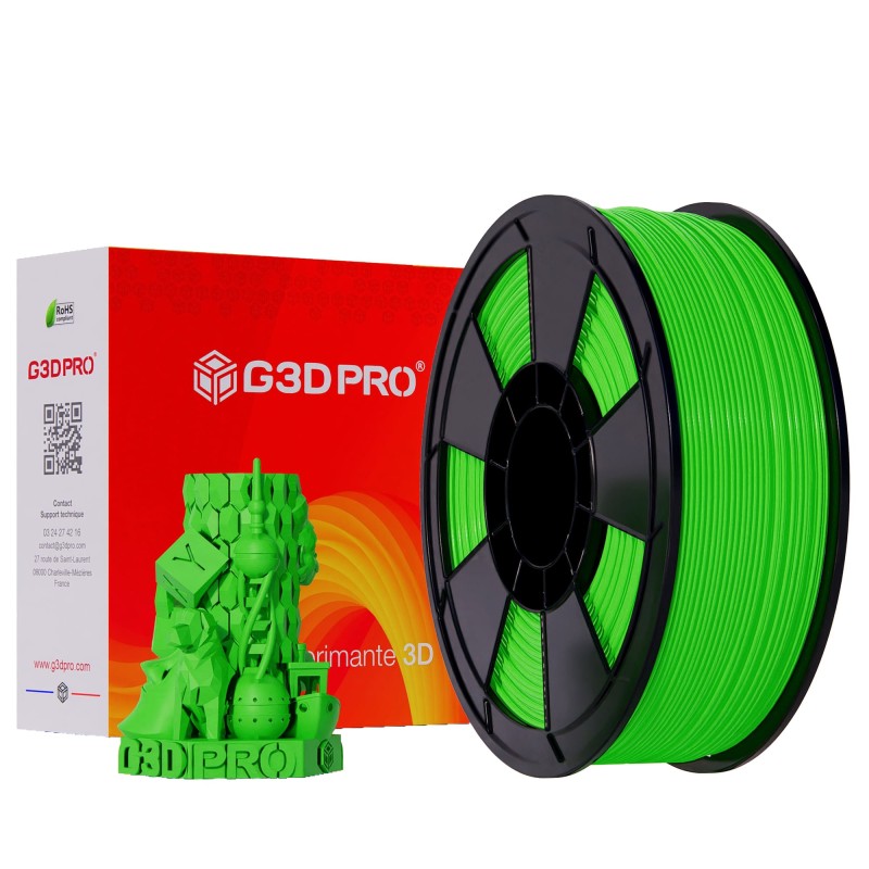 Fil 3D PLA 1 Kg 1.75 mm Vert Clair Fil 3D PLA 1 Kg 1.75 mm Vert Clair