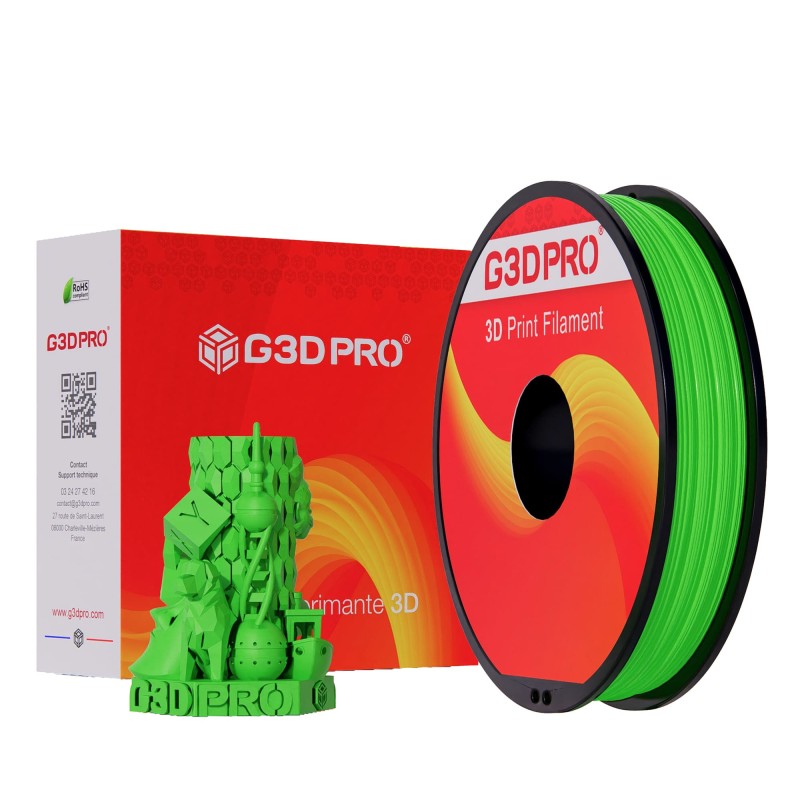 Filament 3D PLA Fluorescent 500g 1.75 mm Vert Filament 3D PLA Fluorescent 500g 1.75 mm Vert