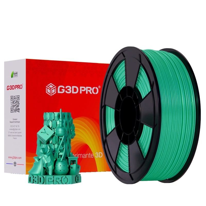 Filament 3D Silk Glossy 1 Kg Vert 1.75 mm