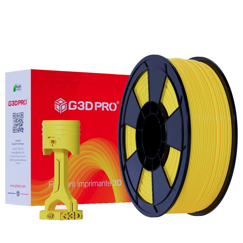 Filament 3D PETG 1 Kg Jaune 1.75 mm