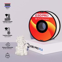 Fil 3D PLA 1 Kg 1.75 mm Blanc