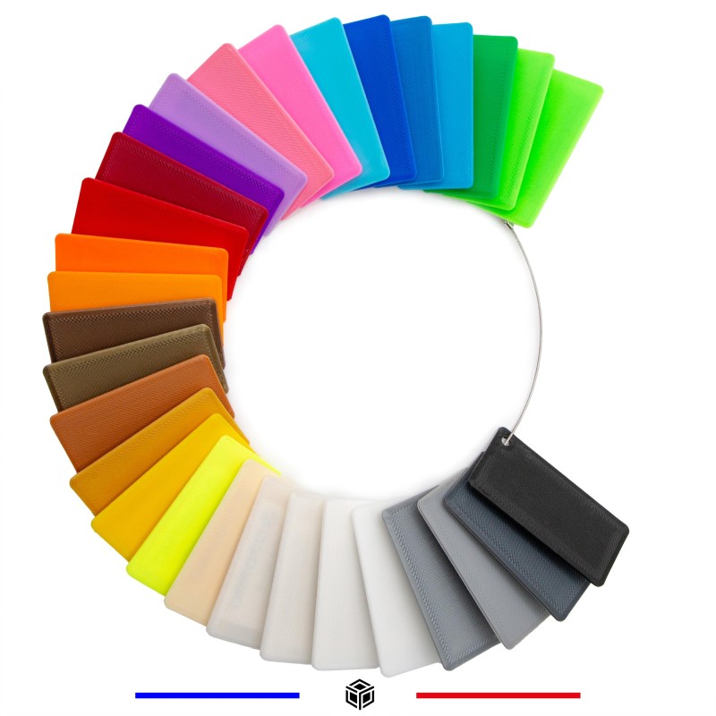 Echantillons PLA G3D PRO® : 27 couleurs pour vos impressions 3D
