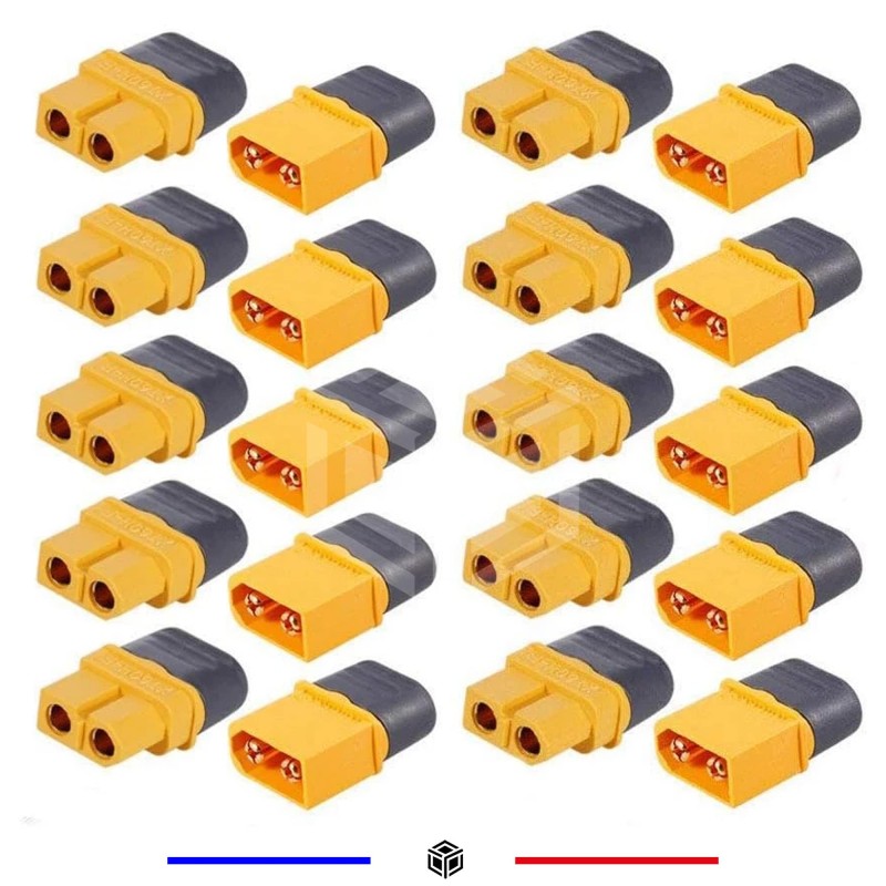 10 paires Connecteurs XT60H mâle XT60F femelle pour imprimante 3D