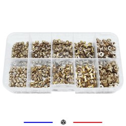 Kit Insert Fileté en laiton de 520pcs M2 M2.5 M3