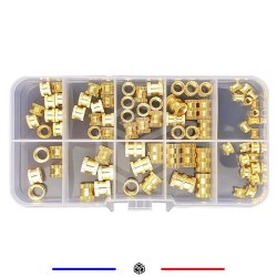 Kit Insert Fileté en laiton M3 M4 M5 M6 de 80pcs