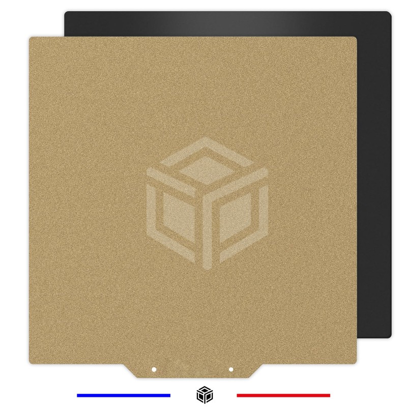 Plaque PEI 350x350mm double face texturée avec base magnétique