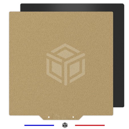Plaque PEI 300x300mm double face texturée avec base magnétique