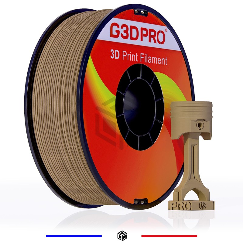 Filament 3D PETG G3D PRO® 1 Kg 1.75 mm Bois Filament 3D PETG G3D PRO® 1 Kg 1.75 mm Bois