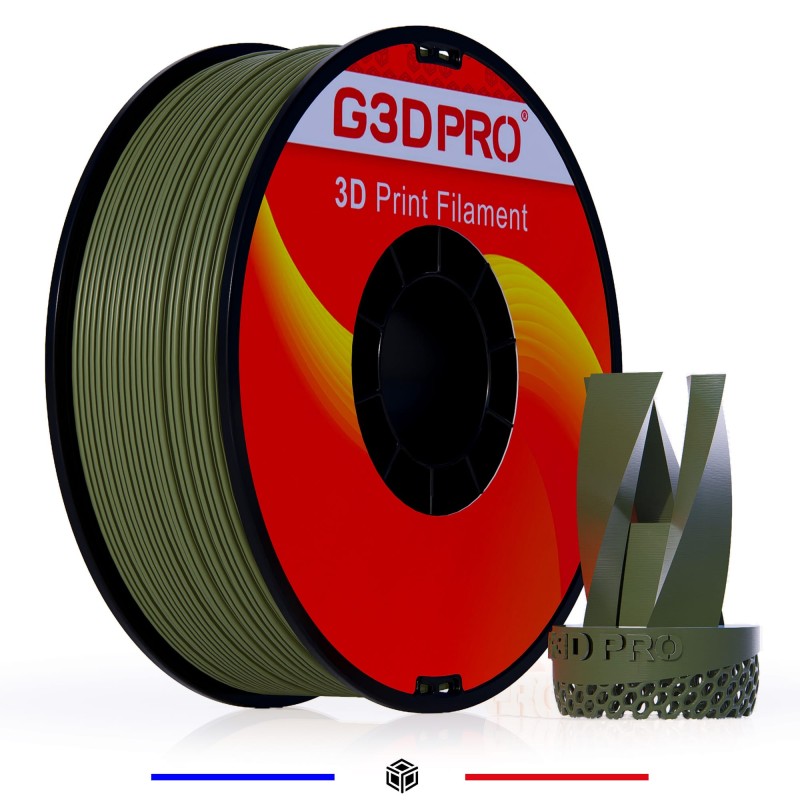 PLA-CF Fibre de carbone Vert Militaire 1.75 mm - G3D PRO®