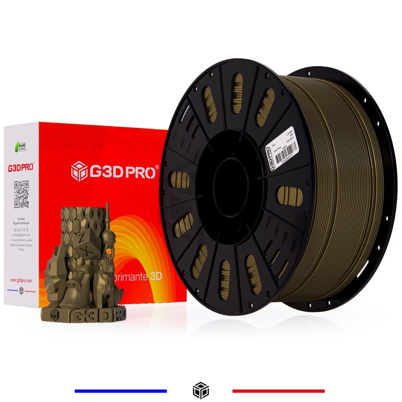 Fil 3D PLA 3 Kg 1.75 mm Bronze