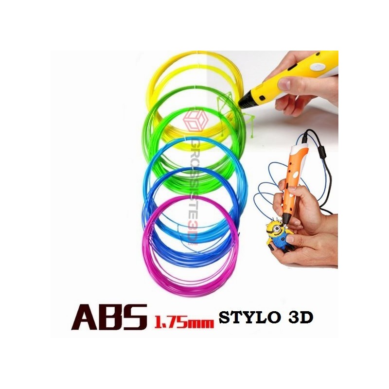 PACK 7 X 5 M RECHARGE STYLO 3D ABS 1.75 MM PACK 7 X 5 M RECHARGE STYLO 3D ABS 1.75 MM