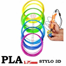 PACK 7 X 5 M RECHARGE STYLO 3D PLA 1.75 MM