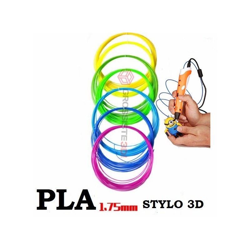 PACK 7 X 5 M RECHARGE STYLO 3D PLA 1.75 MM