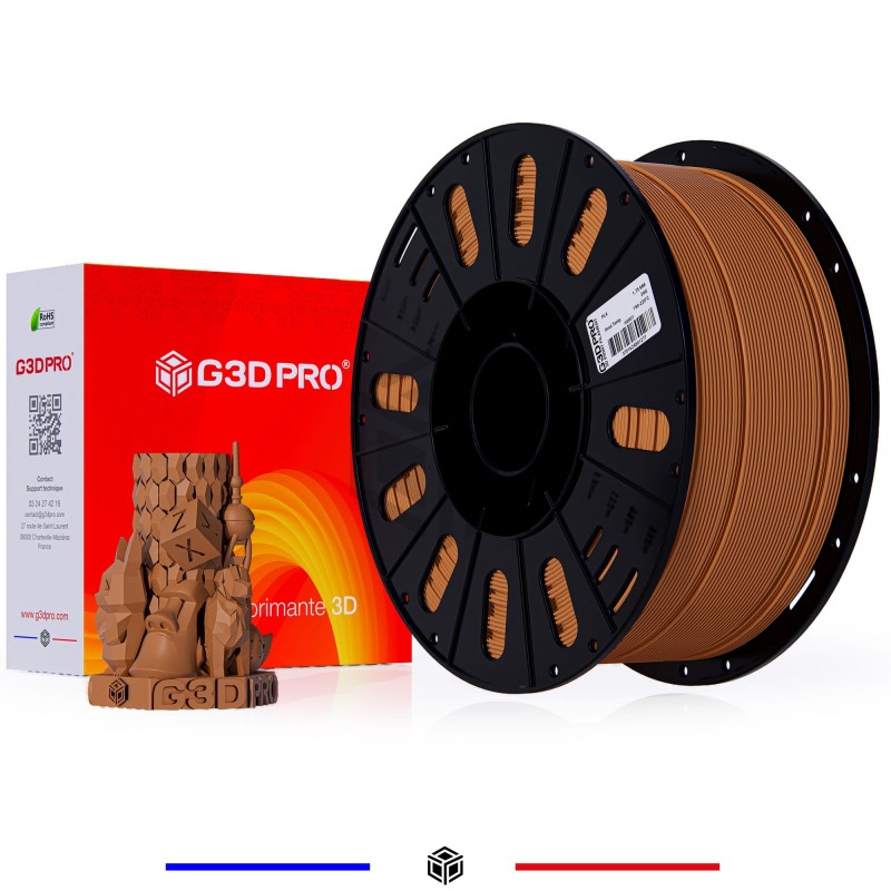 Fil 3D PLA 3 Kg 1.75 mm Marron