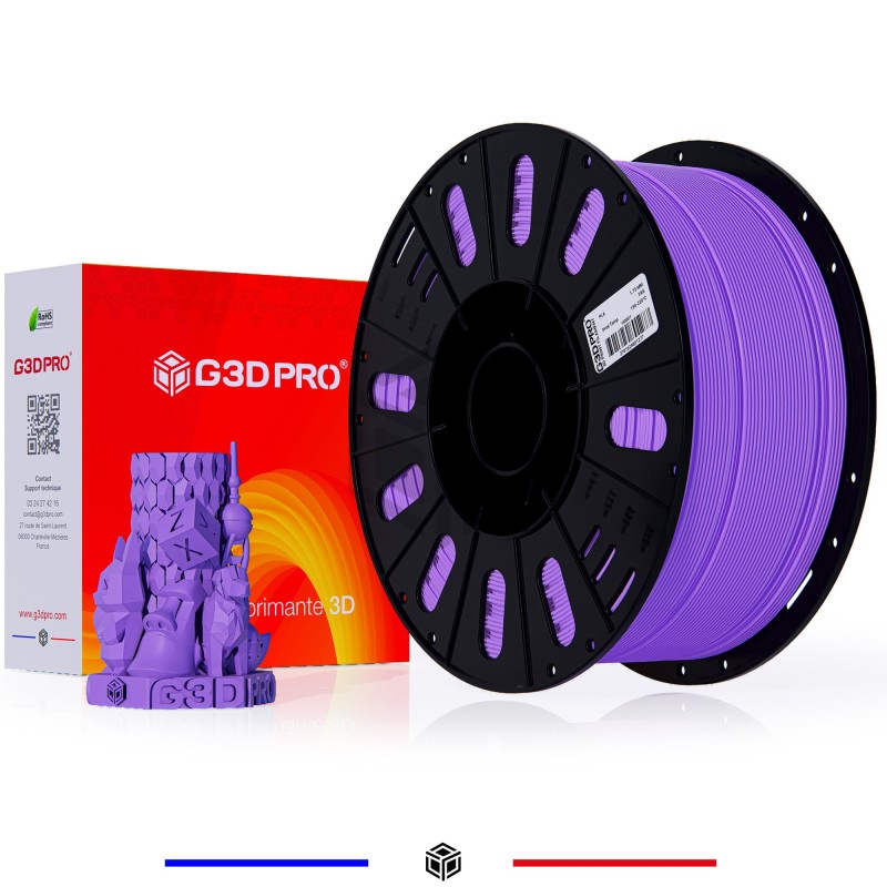 Fil 3D PLA 3 Kg 1.75 mm Lavande