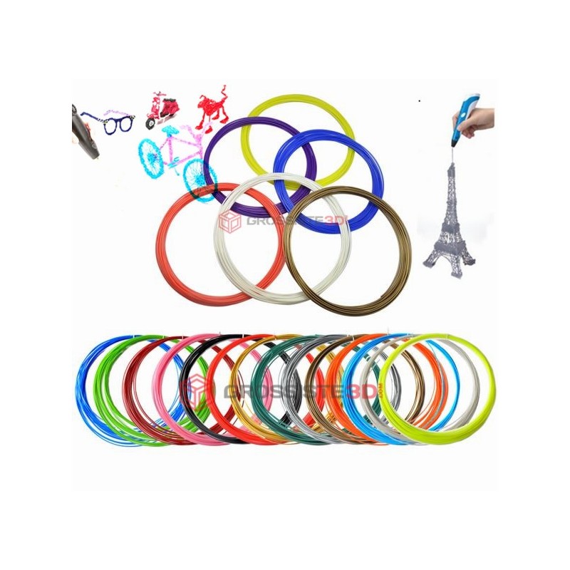 PACK 25 X 5 M RECHARGE STYLO 3D PLA 1.75 MM