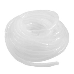 Gaine spiralée de frettage protection des câbles électriques Blanc