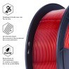 Filament 3D PLA Translucide 500g Rouge 1.75mm