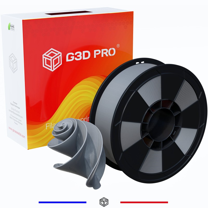 Filament 3D ASA Gris 800g 1.75mm G3D PRO - Grossiste 3D
