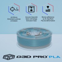 Fil 3D PLA Translucide Multicolore Hiver 1 Kg 1.75 mm