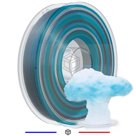 Filament 3D PLA Translucide Multicolore Hiver - Dégradés Uniques