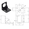 Support en acier 3D-Nema 17 avec vis