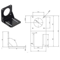 Support en acier 3D-Nema 23 avec vis