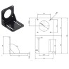 Support en acier 3D-Nema 23 avec vis