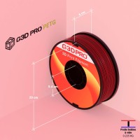 Filament 3D PETG 1 Kg Rouge 1.75 mm