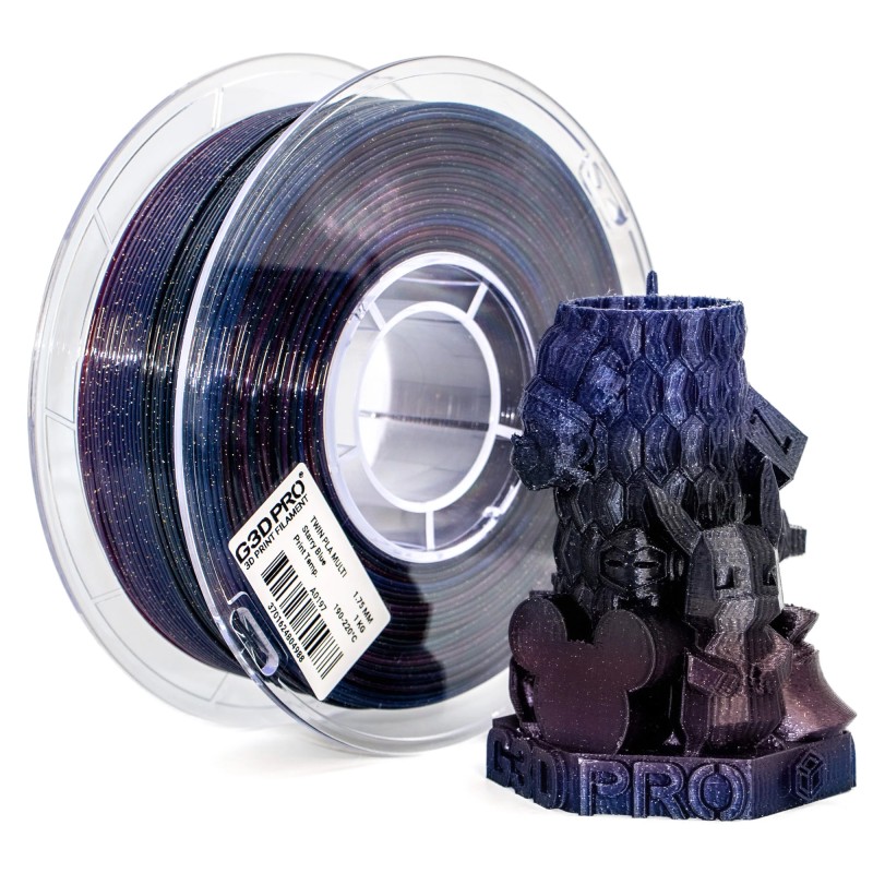Filament 3D G3D PRO PLA Interstellar 1.75mm - Multicolore Paillette