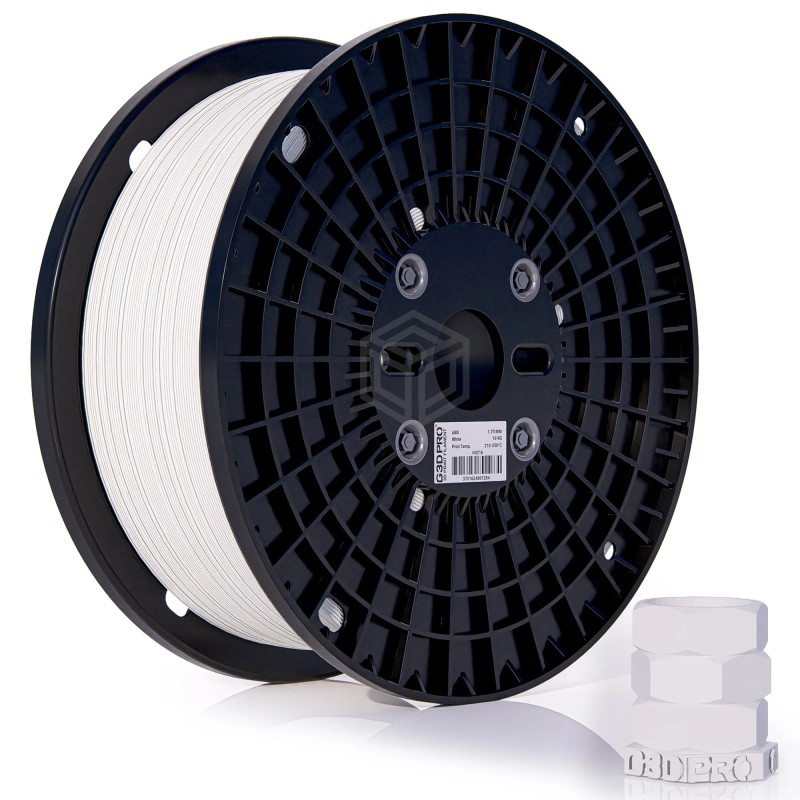 G3D PRO Filament ABS Blanc 1.75mm 9KG - Bobine XXL