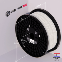 G3D PRO Filament ABS Blanc 1.75mm 9KG - Bobine XXL