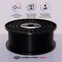G3D PRO Filament ABS Noir 1.75mm 10KG - Bobine XXL