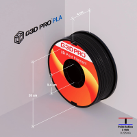 Filament PLA Noir 1 kg 1.75 mm pour Imprimante 3D - G3D PRO