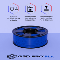 Fil 3D PLA 1 Kg 1.75 mm Bleu