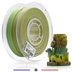 Fil 3D PLA Multicolore Mat Avocat 1.75mm 1KG - Verts G3D PRO